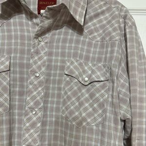 Vintage Rustler pearl snap button up western shirt men’s large